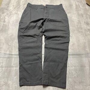 Field & Stream Pants Mens 38x32 Gray Flat Front Utility Pocket